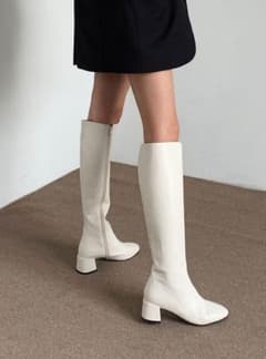 STYLENANDA シンプルチャンキーヒールロングブーツのサムネイル