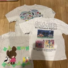保育士Tシャツ　エルマー　スヌーピー　くまのがっこうのサムネイル