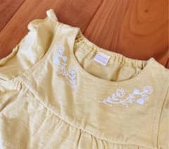 新品未使用テータテートtete a tete 100 お花柄刺繍Tシャツイエローのサムネイル