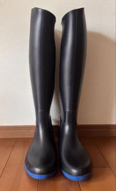 乗馬用 ロングブーツ レインブーツ ブラック
