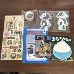 名探偵コナン 銀魂 文房具 メモ帳 シール 他 5点 まとめセット