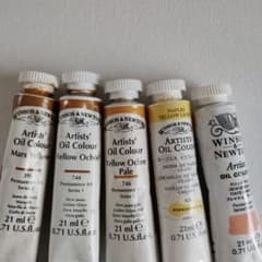 ウィンザー＆ニュートン油絵具 21ml ×5 茶系