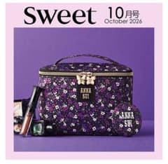 Sweet 10月号付録 アナスイ フラワー柄バニティポーチ&缶ミラー