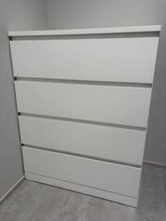 引取希望】IKEA マルム MALM 4段チェスト ホワイト 80×100 - メルカリ
