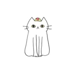 [1098] [흰 고양이의 그림] 오리지널 손으로 그린 ​​아날로그 일러스트 원화 자작 창작 아트 작품