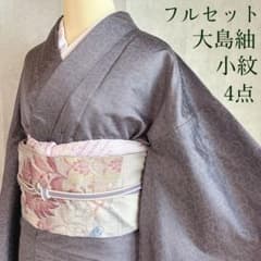 小紋　フルセット　大島紬　着物　普段着物　正絹　紬帯　G12 小紋 フルセット 大島紬 着物 普段着物 正絹 紬帯 G12 - メルカリ