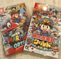 Switch 소프트 [슈퍼 마리오 오디세이] [모모 타로 전철 월드] 2 개 세트