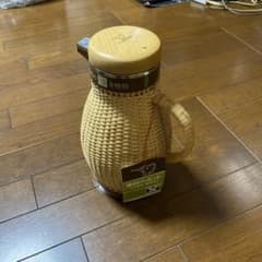 象印籐ポット　昭和レトロのサムネイル