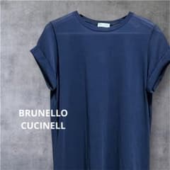 ブルネロクチネリ 異素材切替カットソー 濃紺 42 L - メルカリ