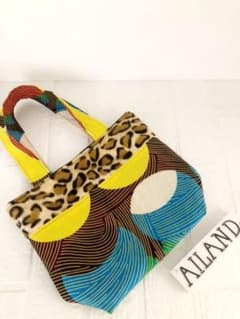 アフリカ布　ランチバッグのサムネイル