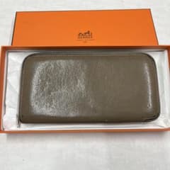 HERMES エルメス アザップクラシック エトゥープ 財布 ラウンド メ*ズ様 HERMES エルメス アザップクラシック エトゥープ 財布