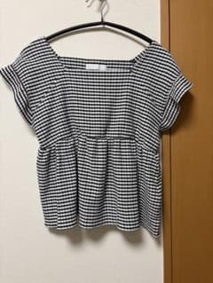 フリルシャツ　チェック　SENSEOFPLACEのサムネイル