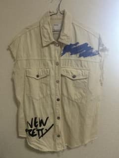 Bershka ペイント デニムベスト デニムジャケット - メルカリ