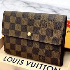 ルイ ヴィトン◎ポルト トレゾール エテュイパピエ ダミエ エベヌ 三つ折り 茶 ルイ ヴィトン◎ポルト トレゾール エテュイパピエ ダミエ エベヌ 三