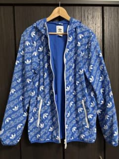 値下げ中！adidas Originals 総柄 ナイロンジャケット サイズOのサムネイル