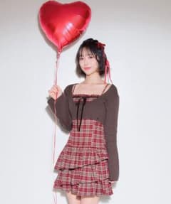 OLIVE des OLIVE フリルティアードワンピースとカーデのセットのサムネイル