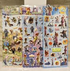 ズートピア&ズートピア2 立体シール3種類セットのサムネイル