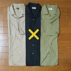 ユニクロ オープンカラーシャツ(半袖)2枚セットのサムネイル