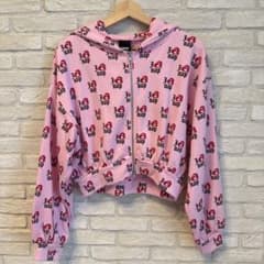 ANAP 総柄 ジップアップパーカー ピンクのサムネイル