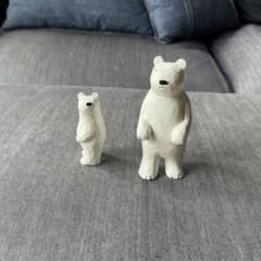 白くま 親子セット　置物のサムネイル