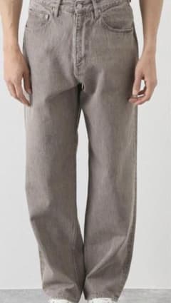 HARD TWIST FADED BROWN DENIM WIDE PANTSのサムネイル