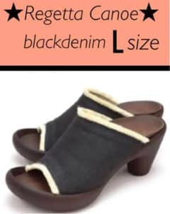 ★ ❤️SALE❤️RegettaCanoe -デニムフリンジ厚底サンダルのサムネイル
