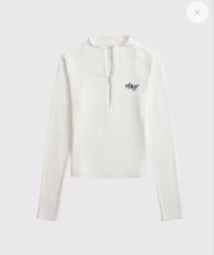 リブ　ハーフジップ　トップス アバクロ　abercrombie&Fitchのサムネイル