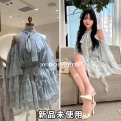 ダーリッチ darich トワルドジュイシフォンフリルミニワンピース SAX F