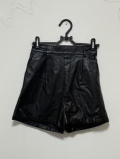 WEGO フェイクレザー ショートパンツ ブラック XSのサムネイル