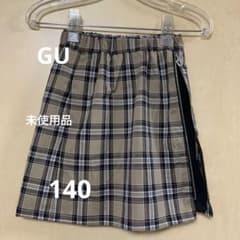 未使用品⭐︎GUチェック柄⭐︎お洒落チャック⭐︎140のサムネイル