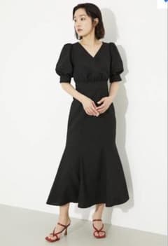 rienda パフスリーブ マーメイドワンピース Mのサムネイル