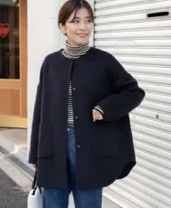 しほさん専用　アーバンリサーチドアーズ　ウールノーカラーミドルコートのサムネイル