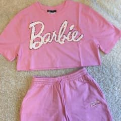 値下げ未使用　ZARA Barbie pink セットアップ　スパンコール 値下げ未使用 ZARA Barbie pink セットアップ スパンコール - メルカリ