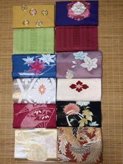 名古屋帯 12点セット ˚✧⁎⁺˳✧༚ まとめ売り リメイク素材　正絹のサムネイル