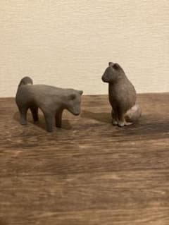 作家もの　犬　猫　オブジェ　セットのサムネイル