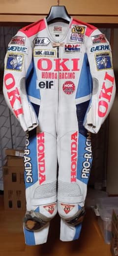 ☆ワインガードナー☆鈴鹿8耐☆OKI HONDA☆革ツナギ☆南海部品