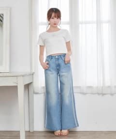 Rosé Muse ロゼミューズ Lace line denim pantsのサムネイル