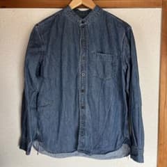 最終価格　エディーバウアー　ノーカラー デニムシャツのサムネイル