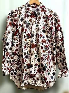 美品　90sヴィンテージ DENIMCHIC 総柄 花柄 コーデュロイシャツ3のサムネイル