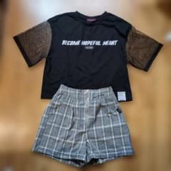 ☆お子様向け☆Jessy Loganトップス チェック柄ショートパンツ セットのサムネイル