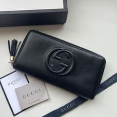 331 美品 GUCCI グッチ SOHO ラウンドファスナー 長財布 - メルカリ