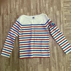 PETIT BATEAU ストライプ 長袖カットソー 116cmのサムネイル