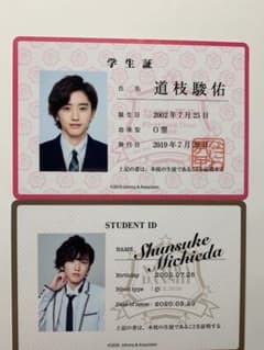 なにわ男子  道枝駿佑　生徒手帳 学生証のサムネイル