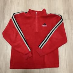 adidas 80s フリース　ハーフジップ 万国旗タグのサムネイル