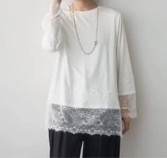 レーストリムロングTシャツリュミエ新品Lumierのサムネイル