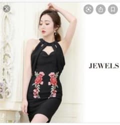 Jewels♥ホルターネック刺繍ローズワンピース♥XLのサムネイル