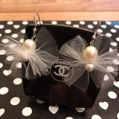 コットンパール ピアス♡ハンドメイドのサムネイル