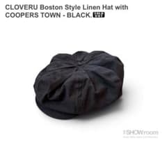 Cloveru Boston Style Linen Hat BLACKのサムネイル