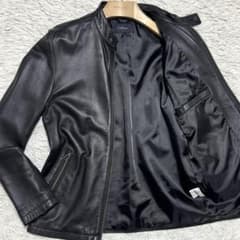 美品 メンズビギ ラムレザー シングルライダースジャケット Collective