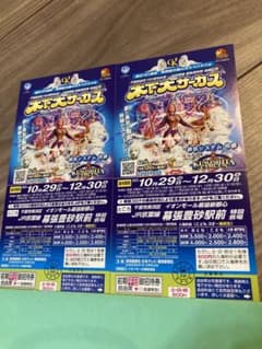 木下大サーカス　幕張豊砂駅前　前期平日招待券チケット2枚のサムネイル